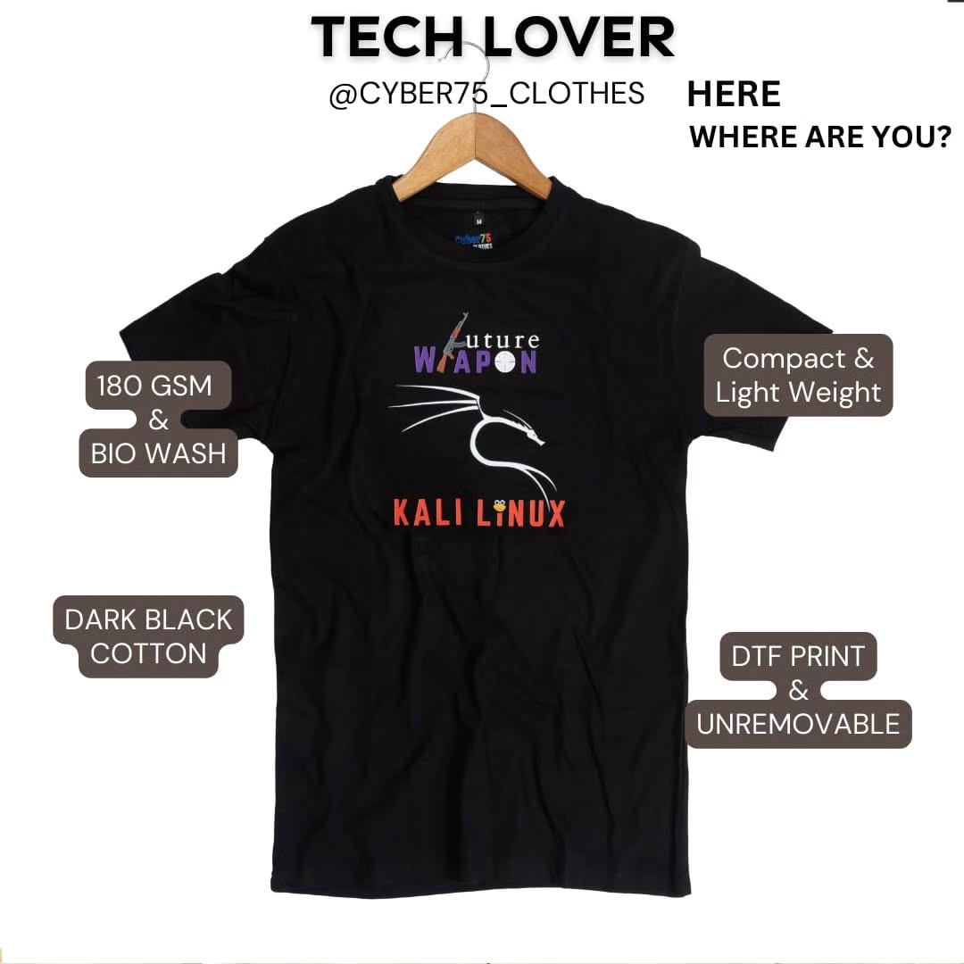 Kali Linux – Future Weapon T-Shirt - Image 4